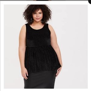 Torrid Vely Peplum Top